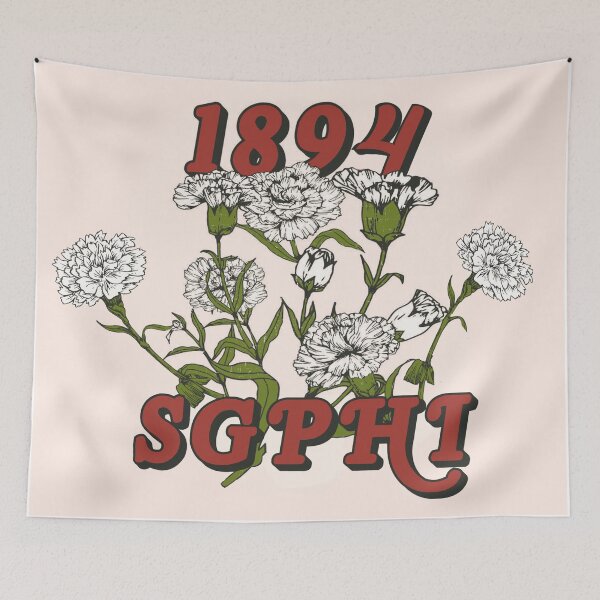 Item preview, Sigma Gamma phi white carnation sgphi thusa arethusa designed and sold by briellescozz.