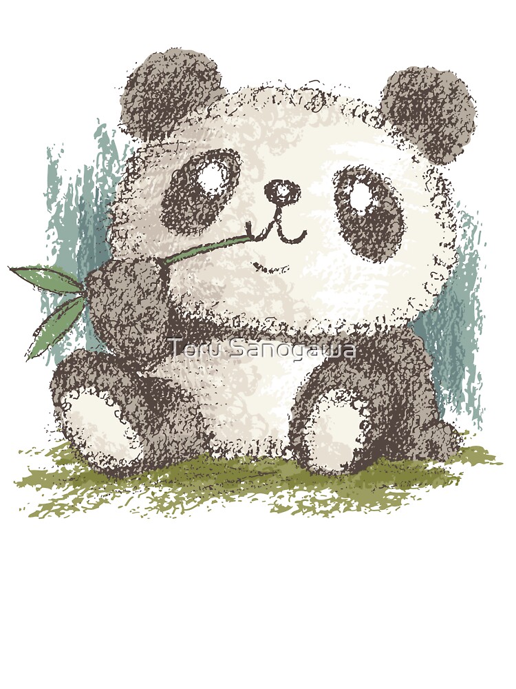 T Shirt Enfant Panda Qui Mange Du Bambou Par Sanogawa Redbubble
