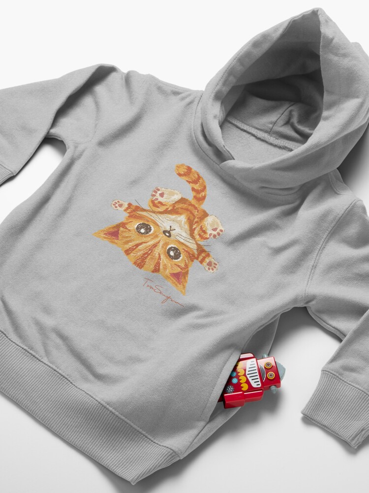 Alternate view of Tabby upside-down Toddler Pullover Hoodie