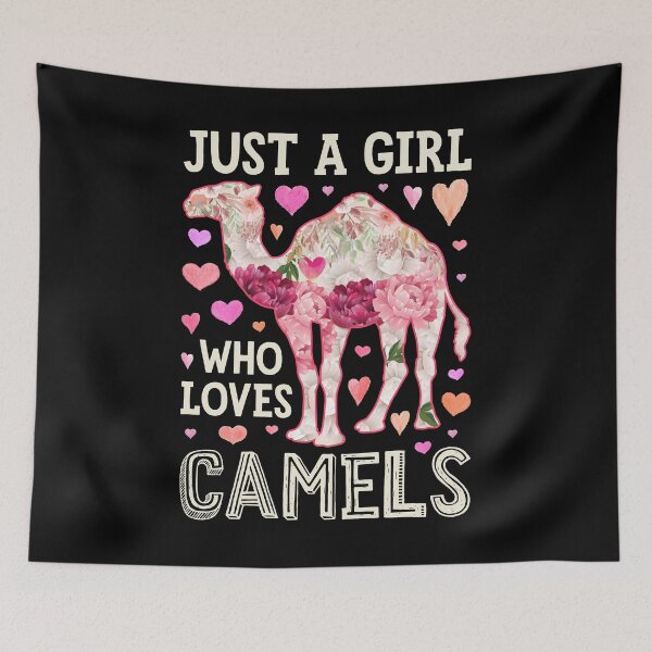 Item preview, Just a Girl Who Loves Camels Flower Shirt for Girls Women Kids Animal Lover Gifts designed and sold by LiqueGifts.