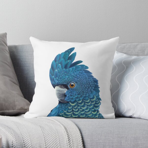 Cockatoo - Calyptorhynchus Banksii Throw Pillow
