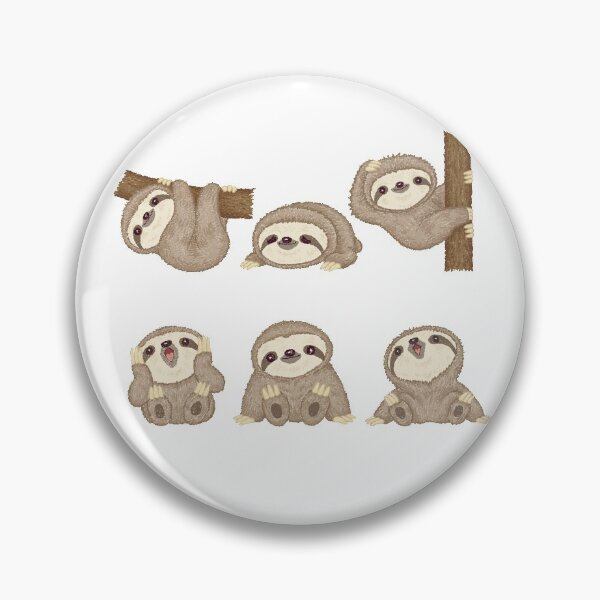 Item preview, Sloth of various poses designed and sold by Toru Sanogawa.