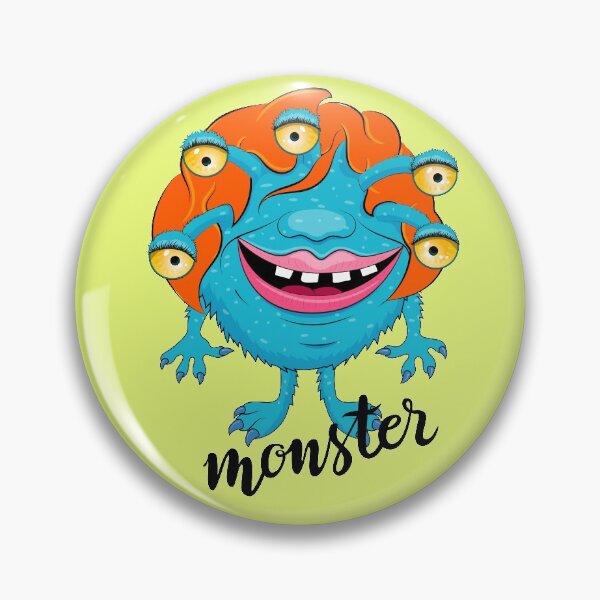 Item preview, Many-eyed  smiling    monster with red hair. designed and sold by Skaska.