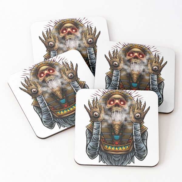 Item preview, Egyptian Curse King Mummy Skull | Undead Human Pharaoh Mask designed and sold by JakesRWild.