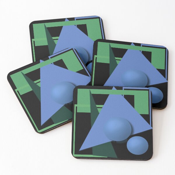 Item preview,  abstract painting 3d geometric shapes, modern designed and sold by fuzzyfox.