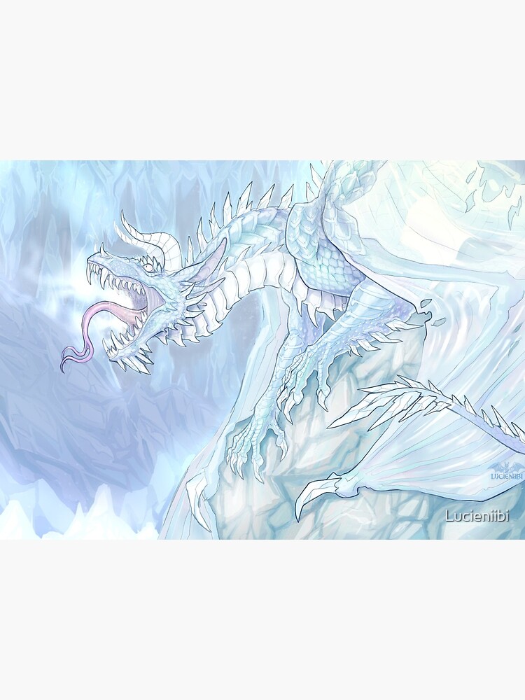 Frost Dragon Art Board Print By Lucieniibi Redbubble