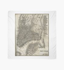 Pañuelo Vintage Map of New York City (1842)