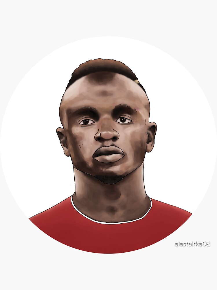 "Sadio Mané Portrait" Sticker for Sale by alastairka02 | Redbubble