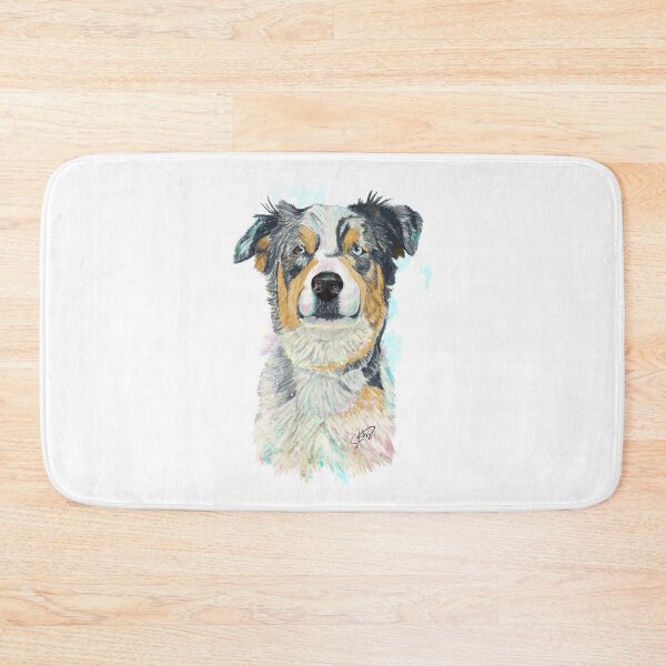 Item preview, Swinney the Australian Shepherd Splash Watercolor designed and sold by slaterza.