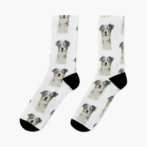 Item preview, Swinney the Australian Shepherd Splash Watercolor designed and sold by slaterza.