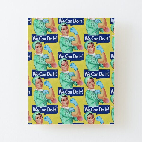 Rosie the Riveter Medical or Surgical Doctor Wood Mounted Print