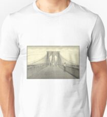 Camiseta unisex Vintage Brooklyn Bridge Illustration (1883) 2