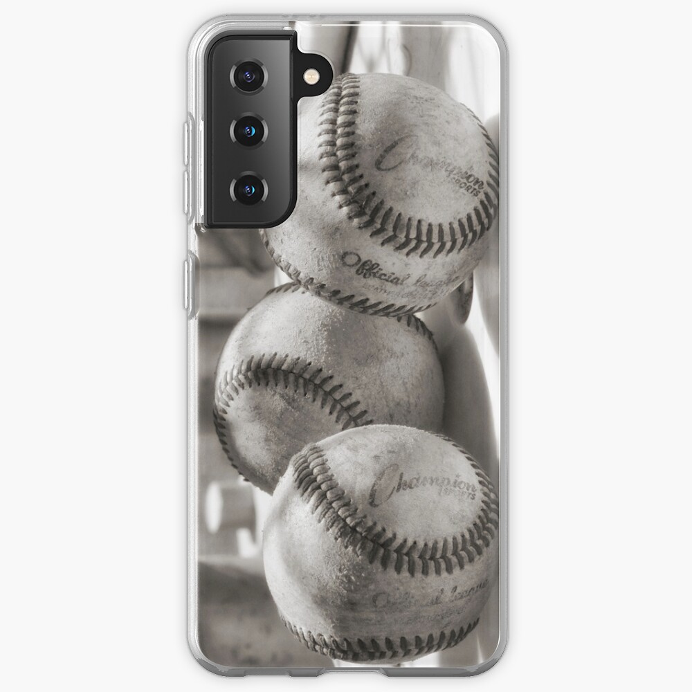 3 Baseballs on a Bucket in Sepia Case & Skin for Samsung Galaxy