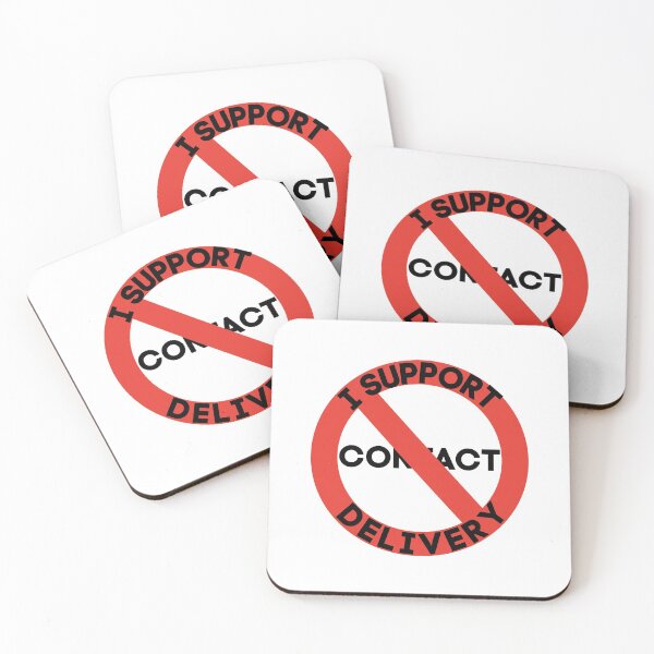 Item preview, I support contact free delivery designed and sold by Ducking Nerd.