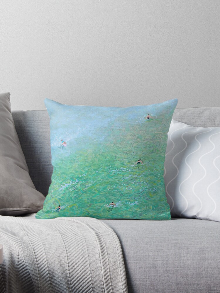 Throw Pillow, The Sandbank designed and sold by Nicole Grimm-Hewitt