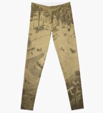 Legging Vintage Central Park Entrance Illusration (1865)