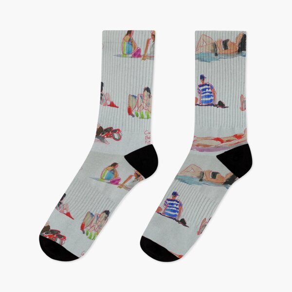 Item preview, Colourful Beach Figures at Coogee, Australia designed and sold by barbgray.