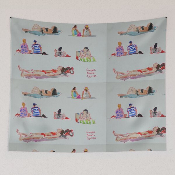 Item preview, Colourful Beach Figures at Coogee, Australia designed and sold by barbgray.