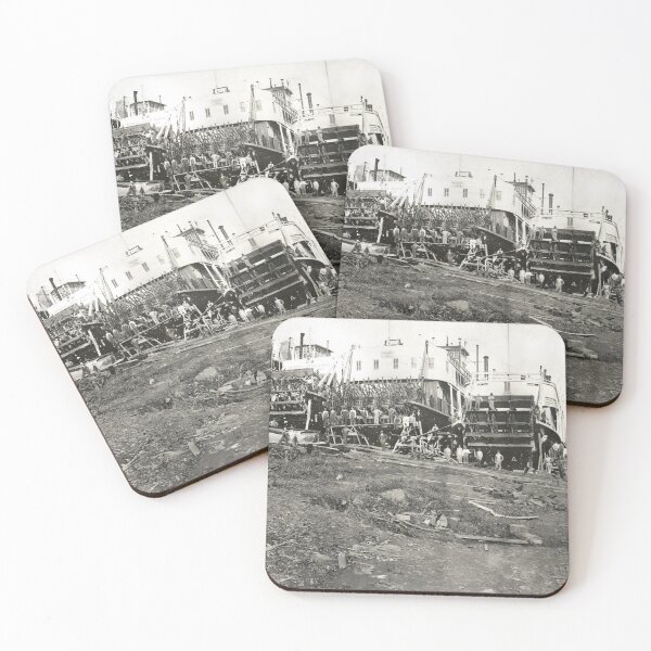 Item preview, LATE 1800'S PADUCAH, KENTUCKY RIVER BOAT YARD designed and sold by West Kentucky Genealogy.