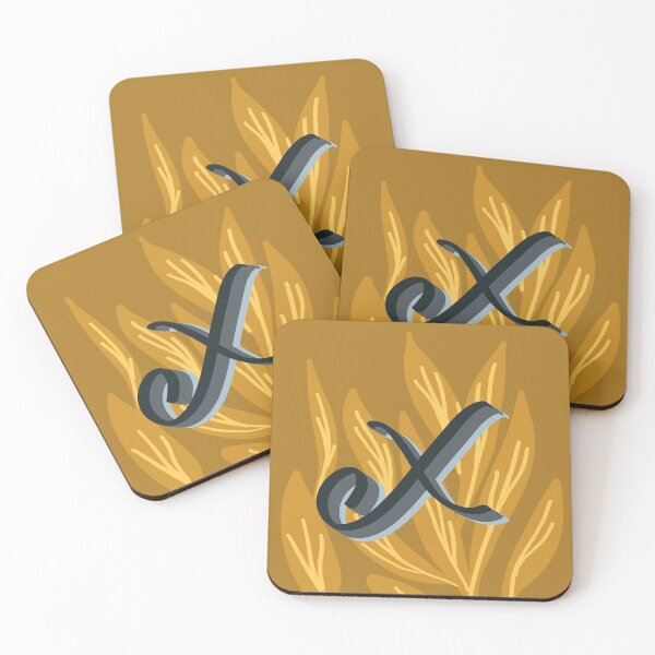 Item preview, x -  creative monogram scripted lettering of letter x designed and sold by Ilze Lucero.