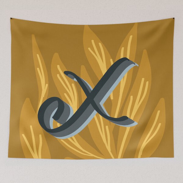Item preview, x -  creative monogram scripted lettering of letter x designed and sold by Ilze Lucero.