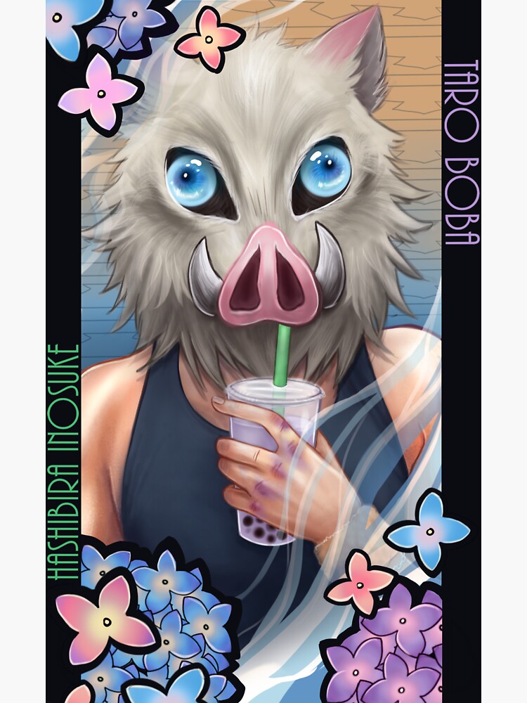 "Hashibira Inosuke Boar" Sticker by Devious-Monster | Redbubble