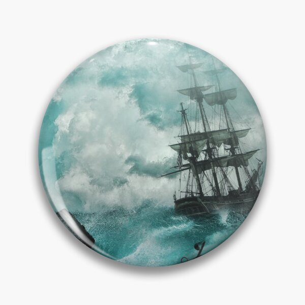 Item preview, Nautical ship on stormy seas designed and sold by p0pculture3.