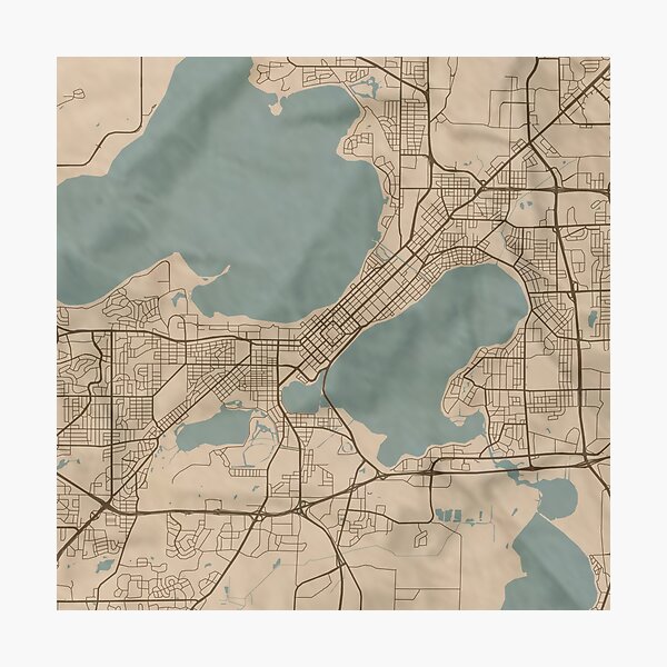 Item preview, Madison Sepia Map designed and sold by CPTVDesign.