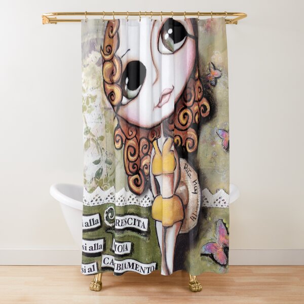 Rita Hayworth pin up for a new start Shower Curtain