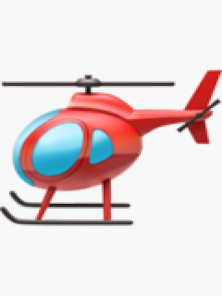 "Helicopter emoji " Sticker by swagpuppyx Redbubble