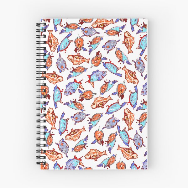 Item preview, seamless dead fish cross section pattern in white designed and sold by Bob Wong.