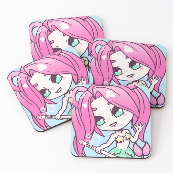 Item preview, Kawaii Māmeido | Cute Chibi Mermaid Pastel Pink Green designed and sold by popQT.