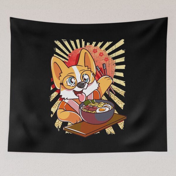Item preview, Kawaii Puppy Ramen Bowl Funny Anime Noodles Dog designed and sold by perfectpresents.