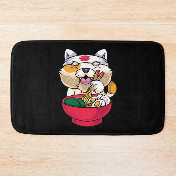 Item preview, Kawaii Cat Ramen Bowl Funny Anime Noodles Kitty designed and sold by perfectpresents.