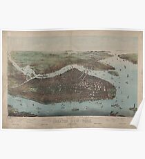 Póster Vintage Map of New York City (1905)