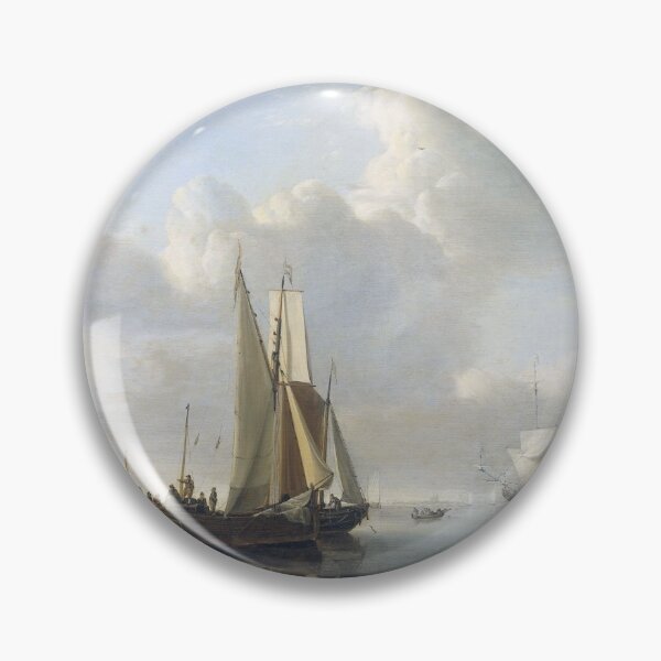 Item preview, Ships off the coast, maritime image for sailors, Willem van de Velde designed and sold by Mauswohn.