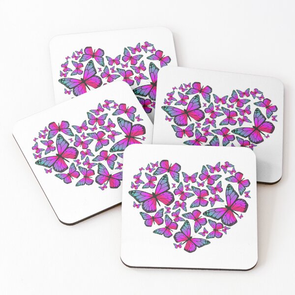 Item preview, Purple Monarch Butterfly Colorful Heart designed and sold by enbrata.