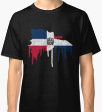 Dominican Republic Paint Drip Classic T-Shirt