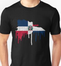 Dominican Republic Paint Drip Unisex T-Shirt