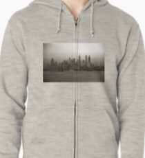 Sudadera con capucha y cremallera Vintage New York City Skyline Photograph (1941)
