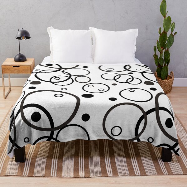 Item preview, Black and White Overlapping Circles Pattern designed and sold by createdbycam.