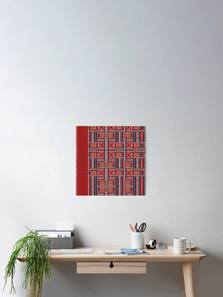 Thumbnail 2 of 3, Poster, Tribal Aztec Rug Pattern designed and sold by belvederestore.