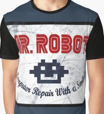 Mr Robot - Computer Repair With A Smile Graphic T-Shirt