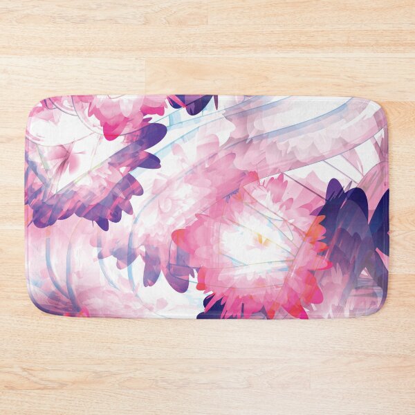 Item preview, Abstract Pink & Violet Flower Pattern designed and sold by chrismanubag.