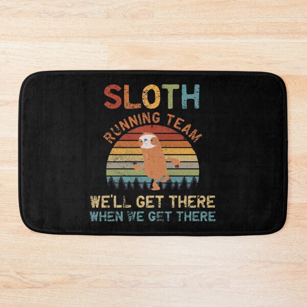 Item preview, We'll Get There Funny Vintage Running Sloth Team designed and sold by 2blackcherries.