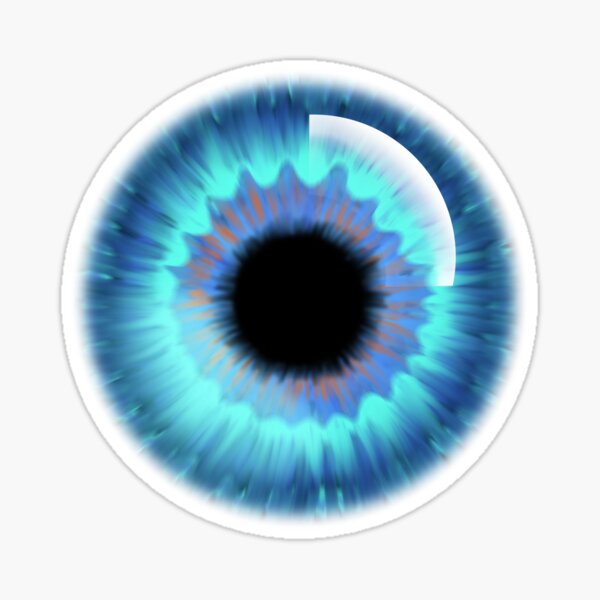 Vista previa del artículo con la obra «Globo ocular azul», diseñado y vendido por artoraverage.