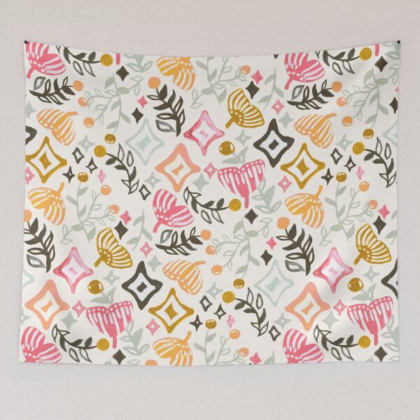 Item preview, Autumn Abstract Ginkgo & Berry Pattern  designed and sold by TigaTiga.