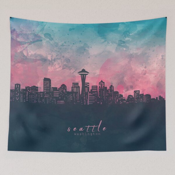 Item preview, seattle skyline designed and sold by BekimART2.