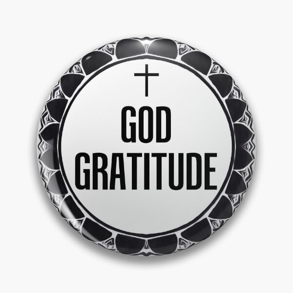 Item preview, Black & White 'God Gratitude' Mandala  designed and sold by TigaTiga.