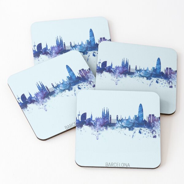 Item preview, Barcelona Spain Skyline designed and sold by ArtPrints.